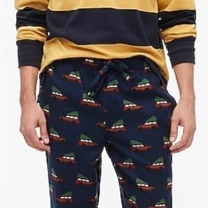 J. Crew Christmas Tree Holiday Flannel Drawstring Sleep Lounge Pajama Pants XL‎